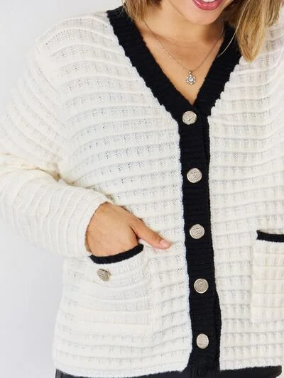 contrast-trim-button-up-cardigan