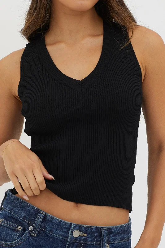 dlila-v-neck-ribbed-knit-top-black