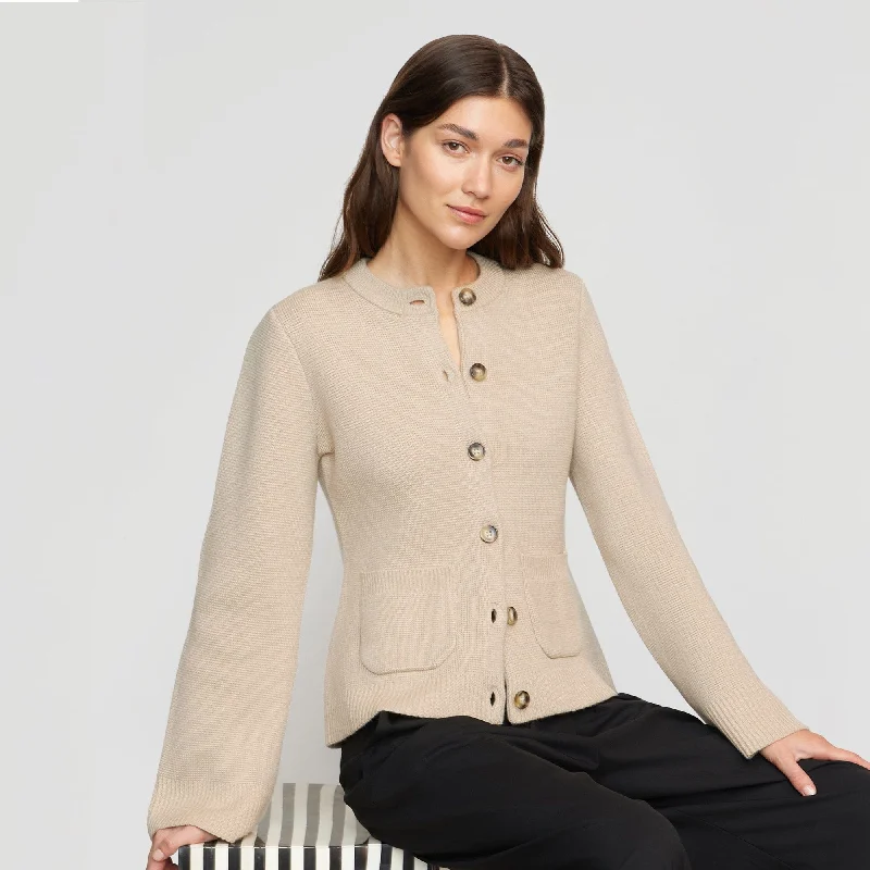 Eames Organic Cotton-Wool Button Cardigan