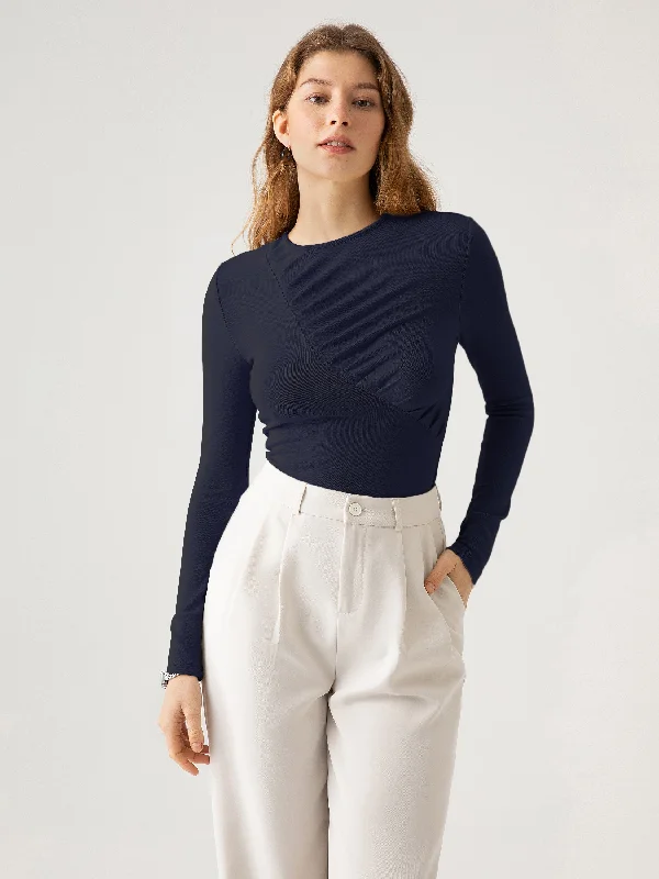 eco-mousse®-asymmetrical-tucks-top