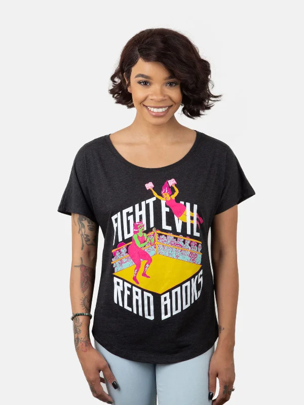 fight-evil-read-books-2019-womens-relaxed-fit-t-shirt