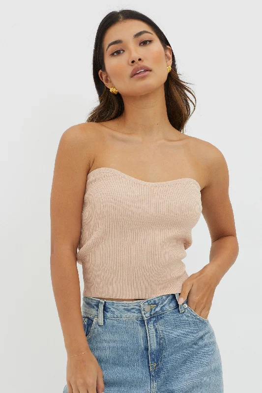 flora-strapless-knit-top-mocha