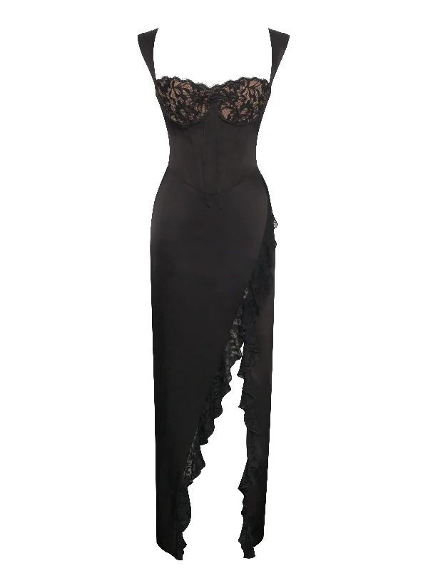 freddie-black-lace-satin-maxi-corset-dress