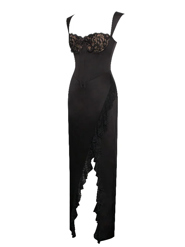 freddie-black-lace-satin-maxi-corset-dress