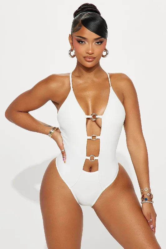 Gabriela Cut Out 1 Piece Swimsuit - White