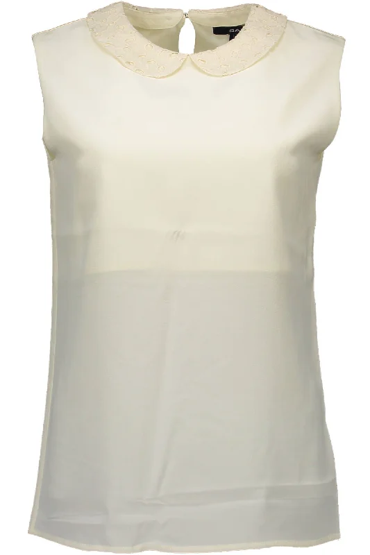 Gant Elegant Silk Tank with Removable Collar in Women's