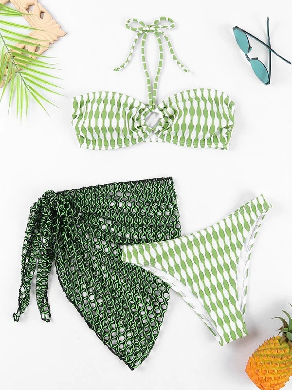 geometric-halter-neck-three-piece-swim-set