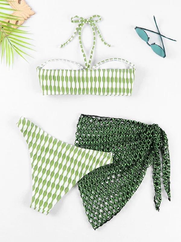 geometric-halter-neck-three-piece-swim-set