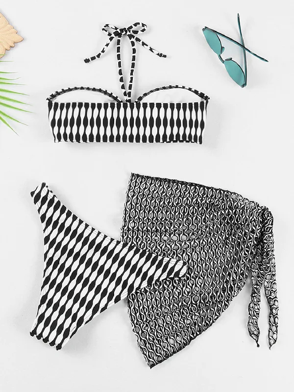 geometric-halter-neck-three-piece-swim-set