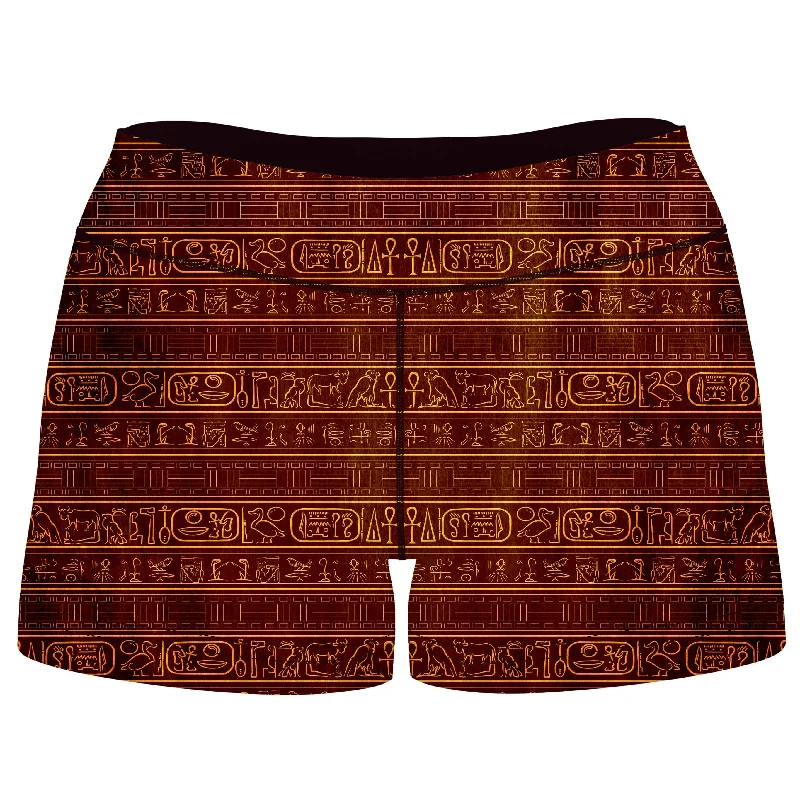 Glyphs High-Waisted Women's Shorts