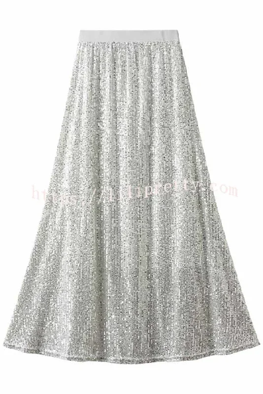 golden-evening-sequin-elastic-waist-maxi-skirt