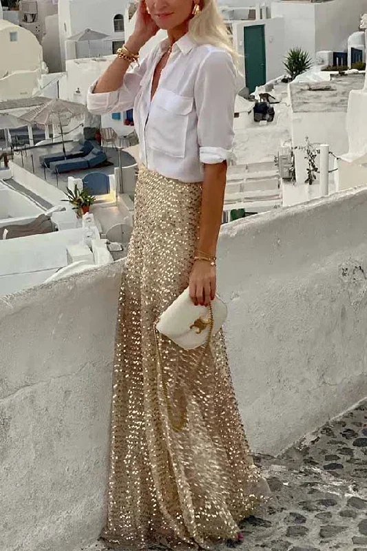 golden-evening-sequin-elastic-waist-maxi-skirt