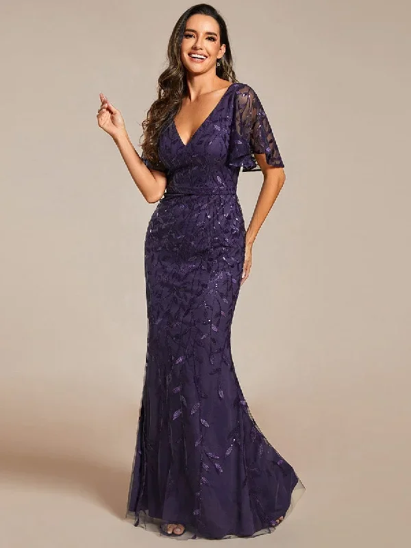 gorgeous-v-neck-leaf-sequined-fishtail-party-dress-ep00692