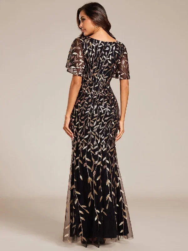 gorgeous-v-neck-leaf-sequined-fishtail-party-dress-ep00692