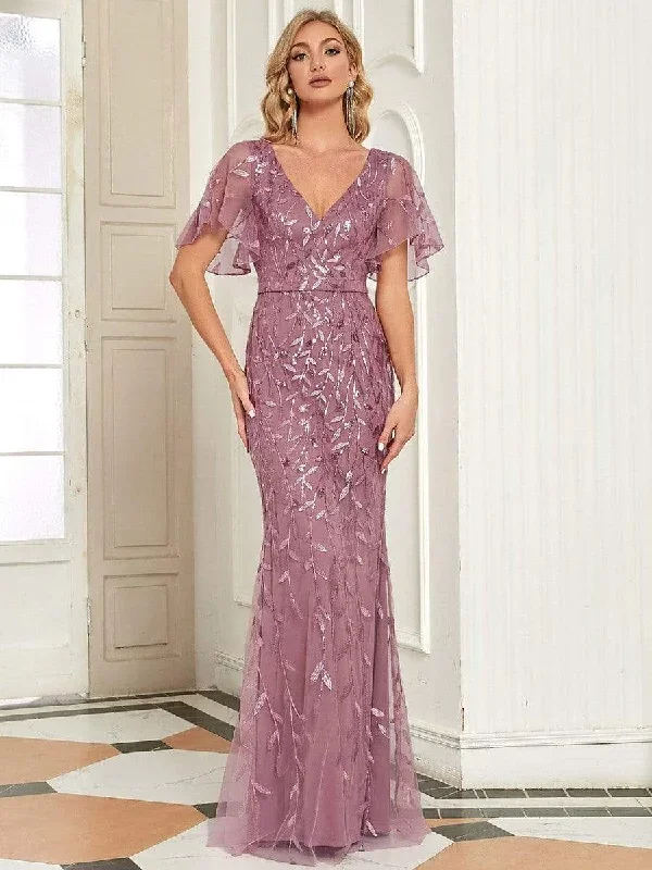 gorgeous-v-neck-leaf-sequined-fishtail-party-dress-ep00692