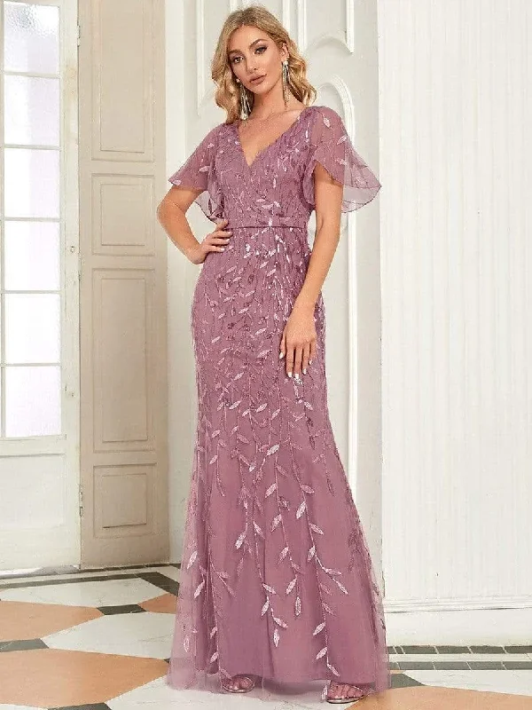 gorgeous-v-neck-leaf-sequined-fishtail-party-dress-ep00692