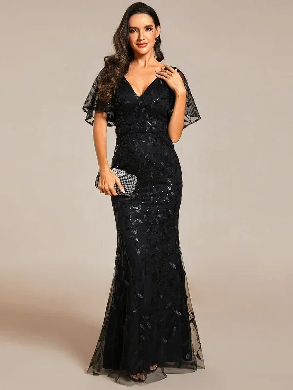 gorgeous-v-neck-leaf-sequined-fishtail-party-dress-ep00692