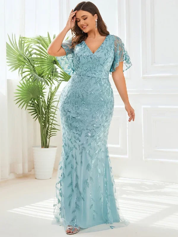 gorgeous-v-neck-leaf-sequined-fishtail-party-dress-ep00692