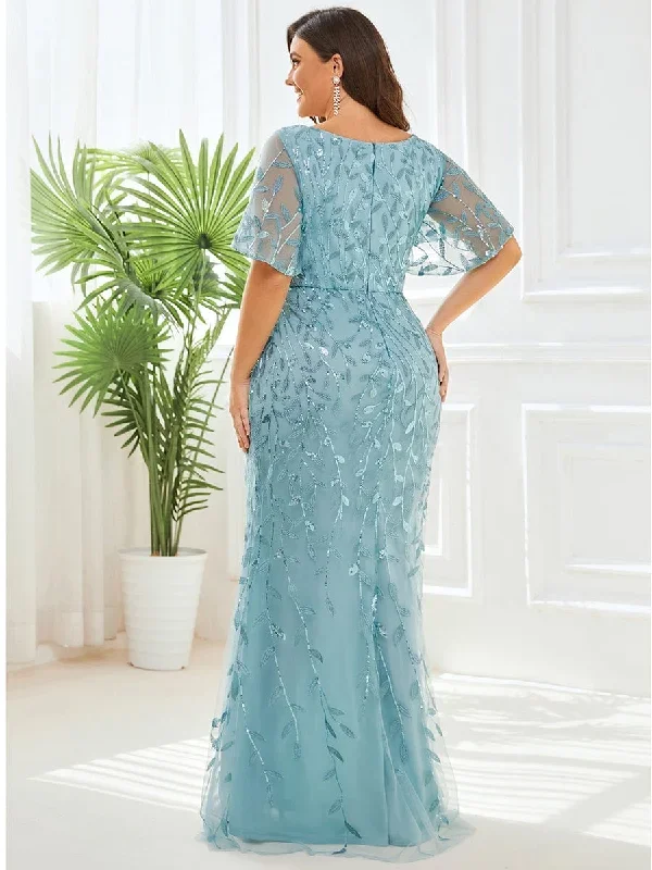 gorgeous-v-neck-leaf-sequined-fishtail-party-dress-ep00692