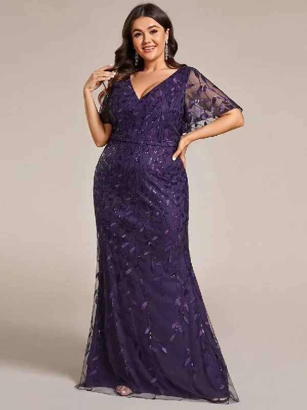 gorgeous-v-neck-leaf-sequined-fishtail-party-dress-ep00692