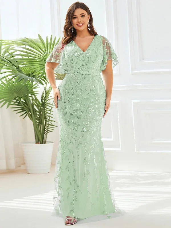 gorgeous-v-neck-leaf-sequined-fishtail-party-dress-ep00692