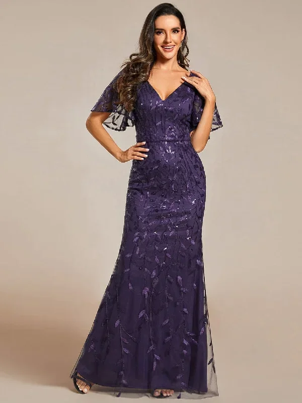 gorgeous-v-neck-leaf-sequined-fishtail-party-dress-ep00692