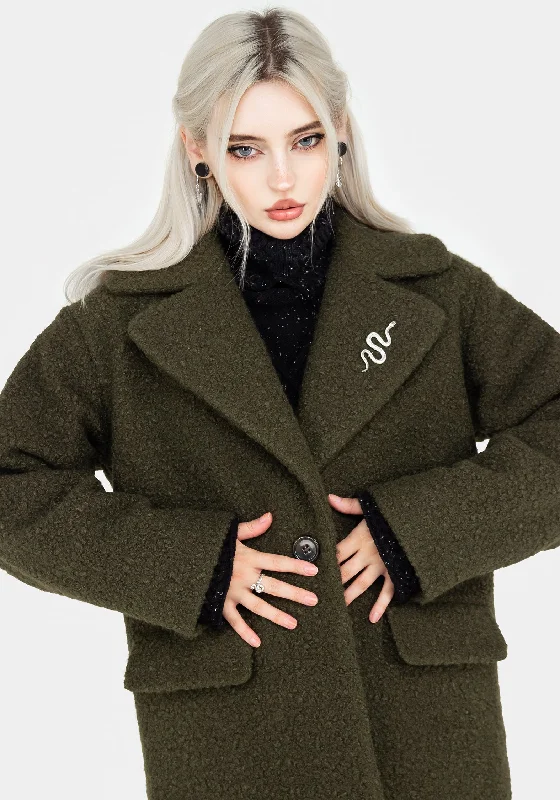 gorgon-boucle-oversized-coat-with-snake-brooch-in-green