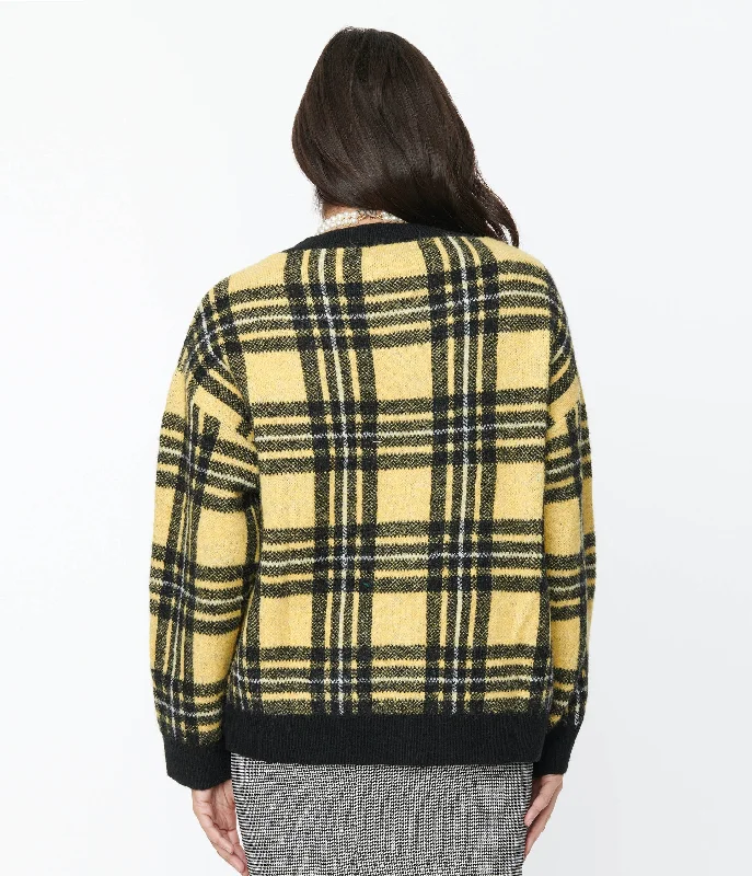 hell-bunny-yellow-black-plaid-cardigan