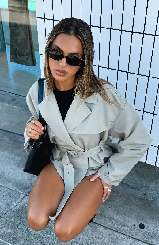 Indecisive Cropped Trench Khaki