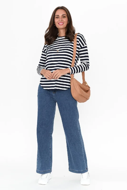 jessie-blue-stripe-cotton-hi-lo-top