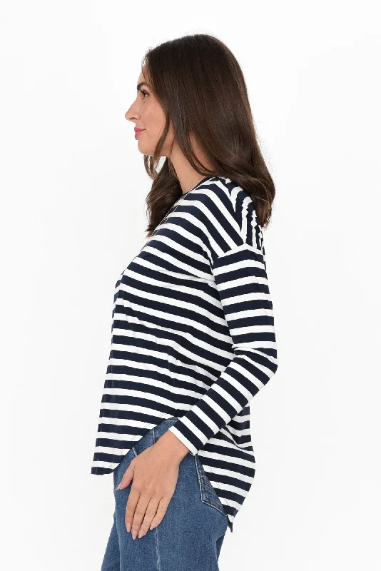 jessie-blue-stripe-cotton-hi-lo-top