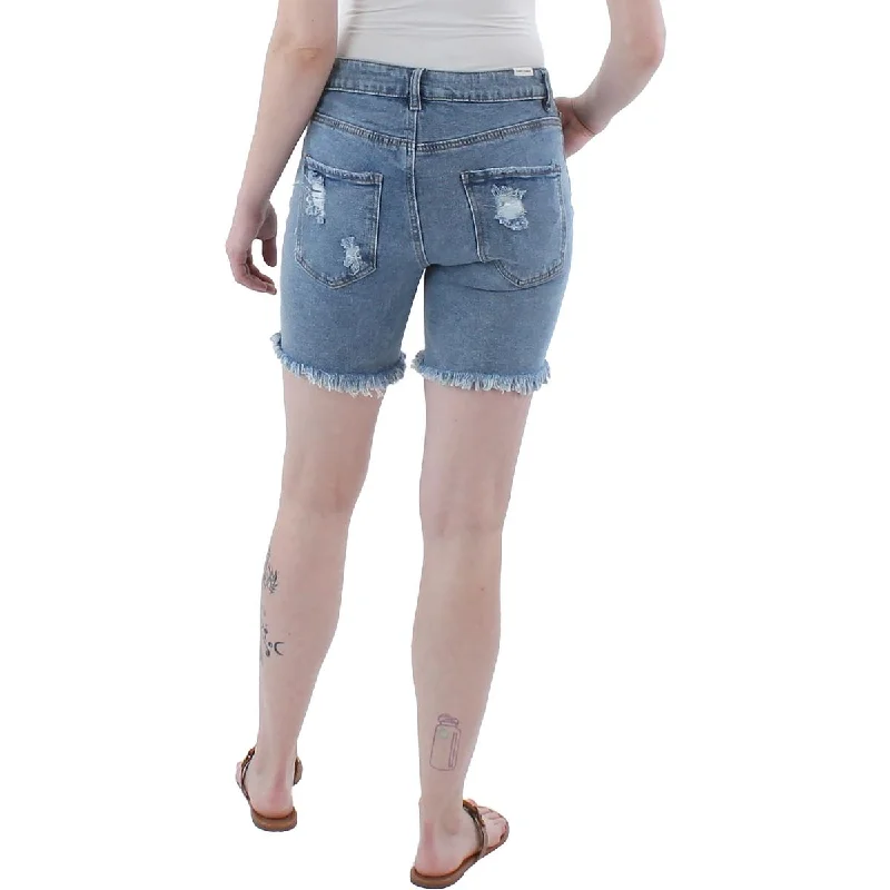 juniors-womens-denim-destroyed-bermuda-shorts