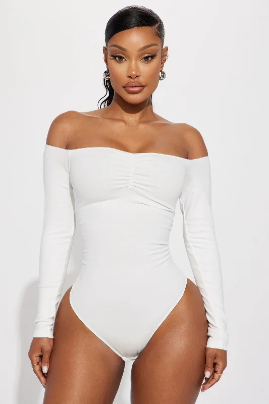 Kelly Off Shoulder Bodysuit - Off White