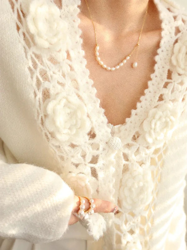 knit-floral-crocheted-hollow-v-neck-cardigan