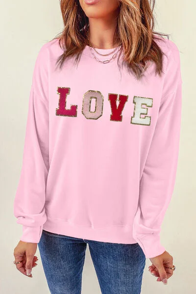 love-round-neck-dropped-shoulder-sweatshirt