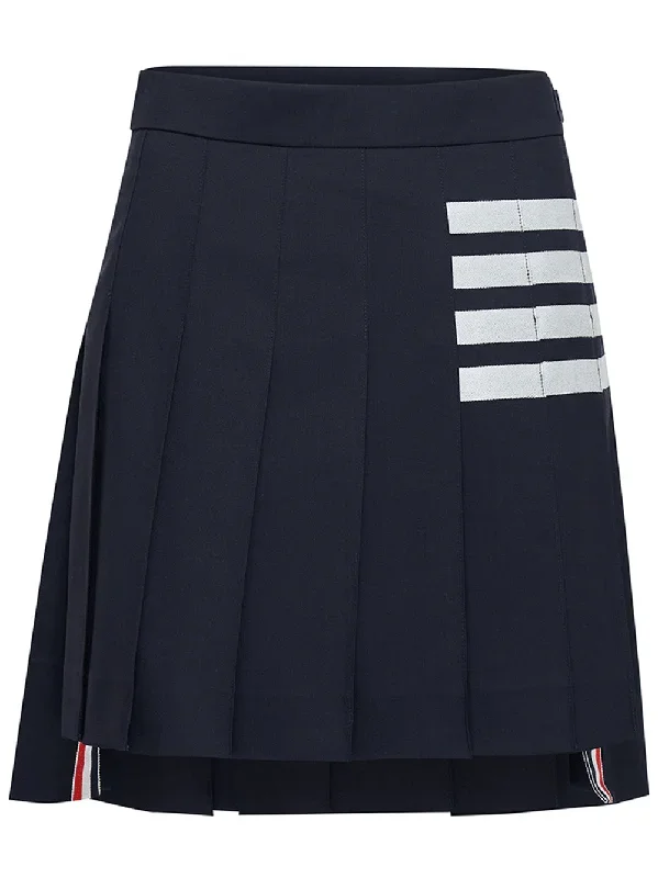 Mini Dropped Back Pleated Skirt