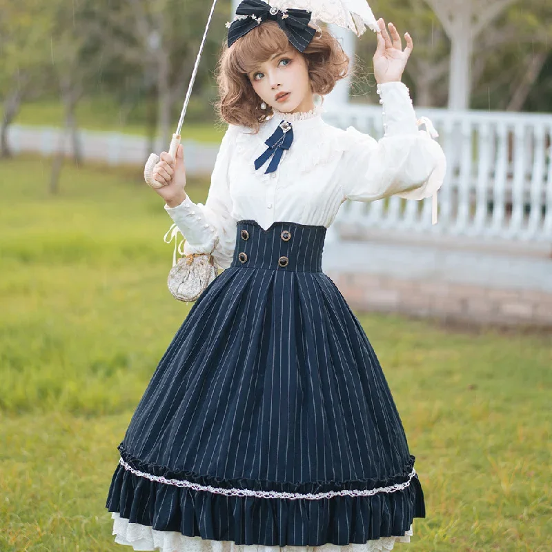 miss-pointroseelegant-lolita-striped-fishbone-skirt