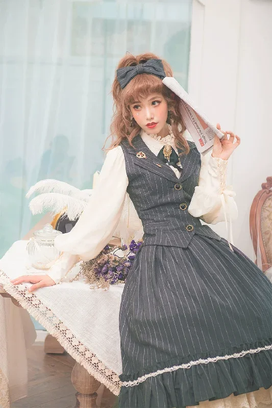 miss-pointroseelegant-lolita-striped-fishbone-skirt