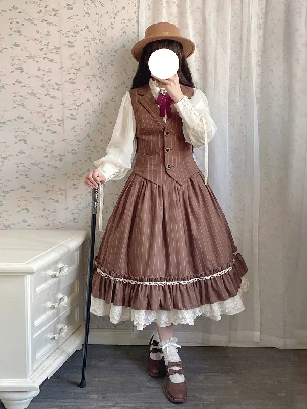 miss-pointroseelegant-lolita-striped-fishbone-skirt