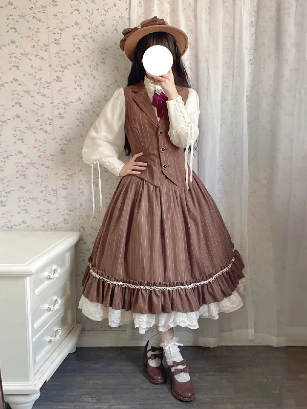 miss-pointroseelegant-lolita-striped-fishbone-skirt