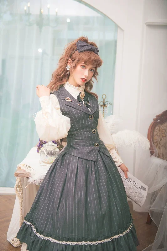 miss-pointroseelegant-lolita-striped-fishbone-skirt