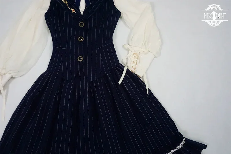 miss-pointroseelegant-lolita-striped-fishbone-skirt