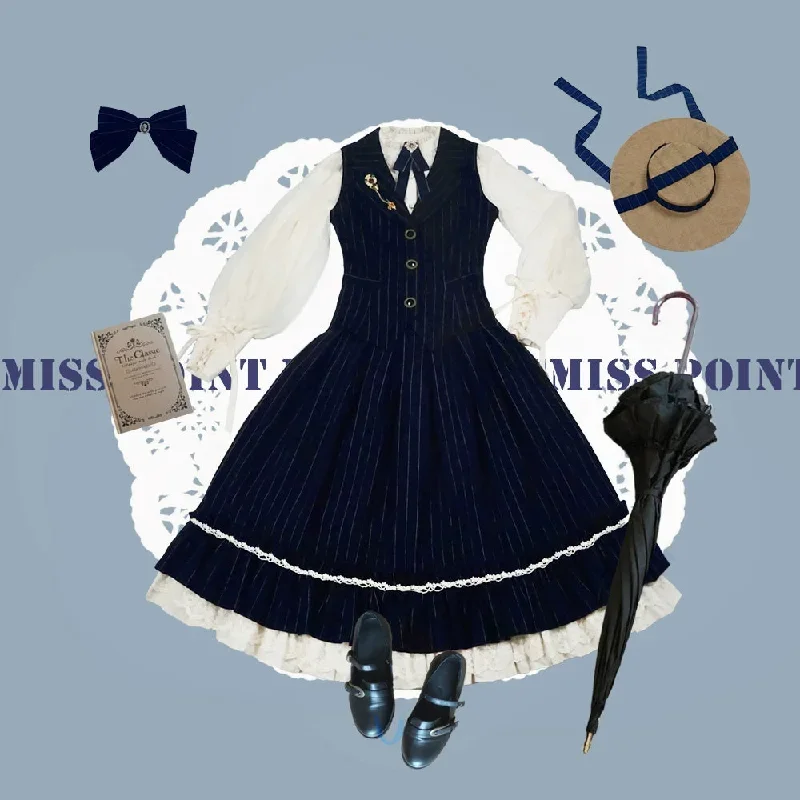 miss-pointroseelegant-lolita-striped-fishbone-skirt