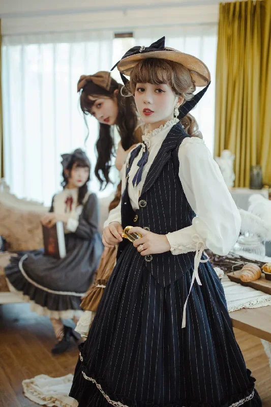 miss-pointroseelegant-lolita-striped-fishbone-skirt