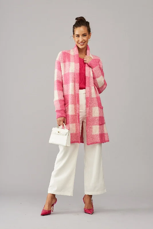 morden-knit-cardigan-in-pink-gingham-wool-blend