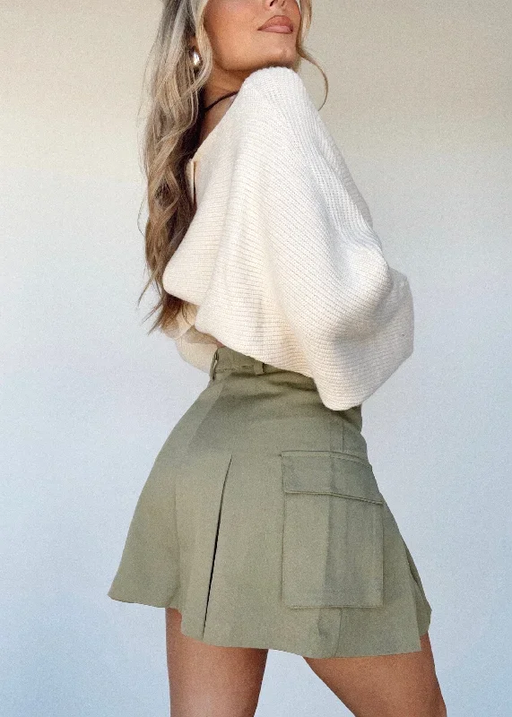 olive-mini-utility-skirt