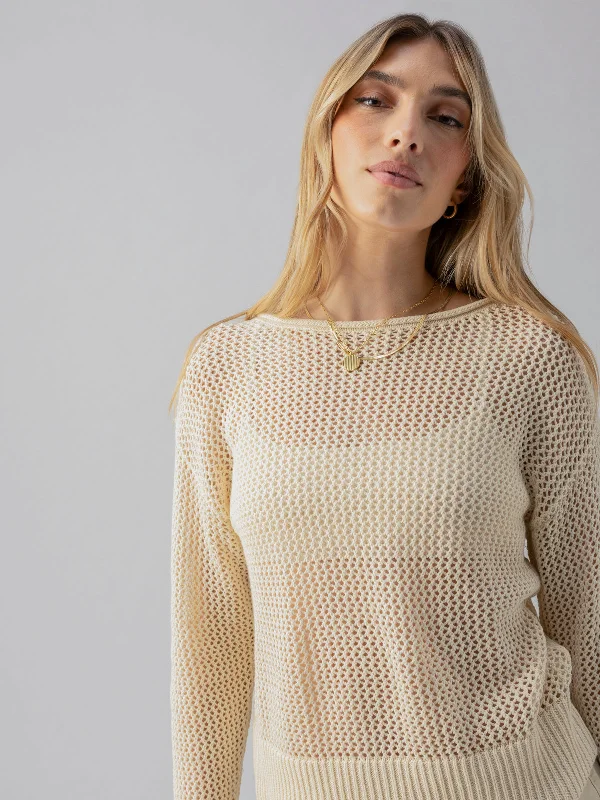 Open Knit Sweater Birch