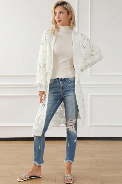 openwork-open-front-dropped-shoulder-cardigan