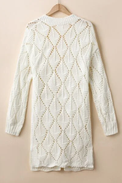 openwork-open-front-dropped-shoulder-cardigan