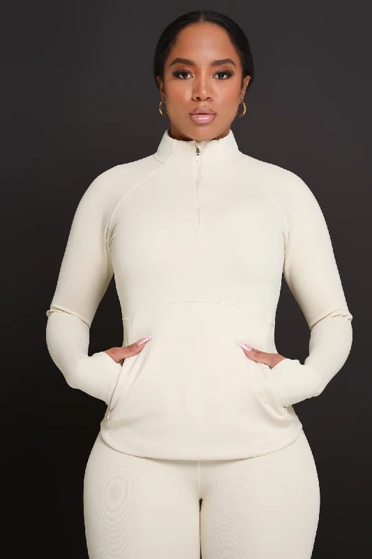 Or What NUW Ribbed Pullover Top - Ivory